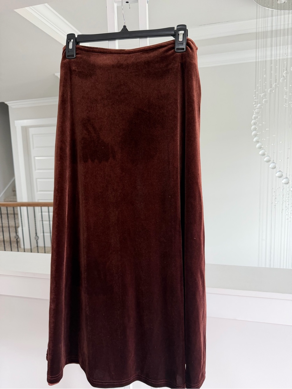 Commense Velvet A-Line Midi Skirt - Picture 5 of 6